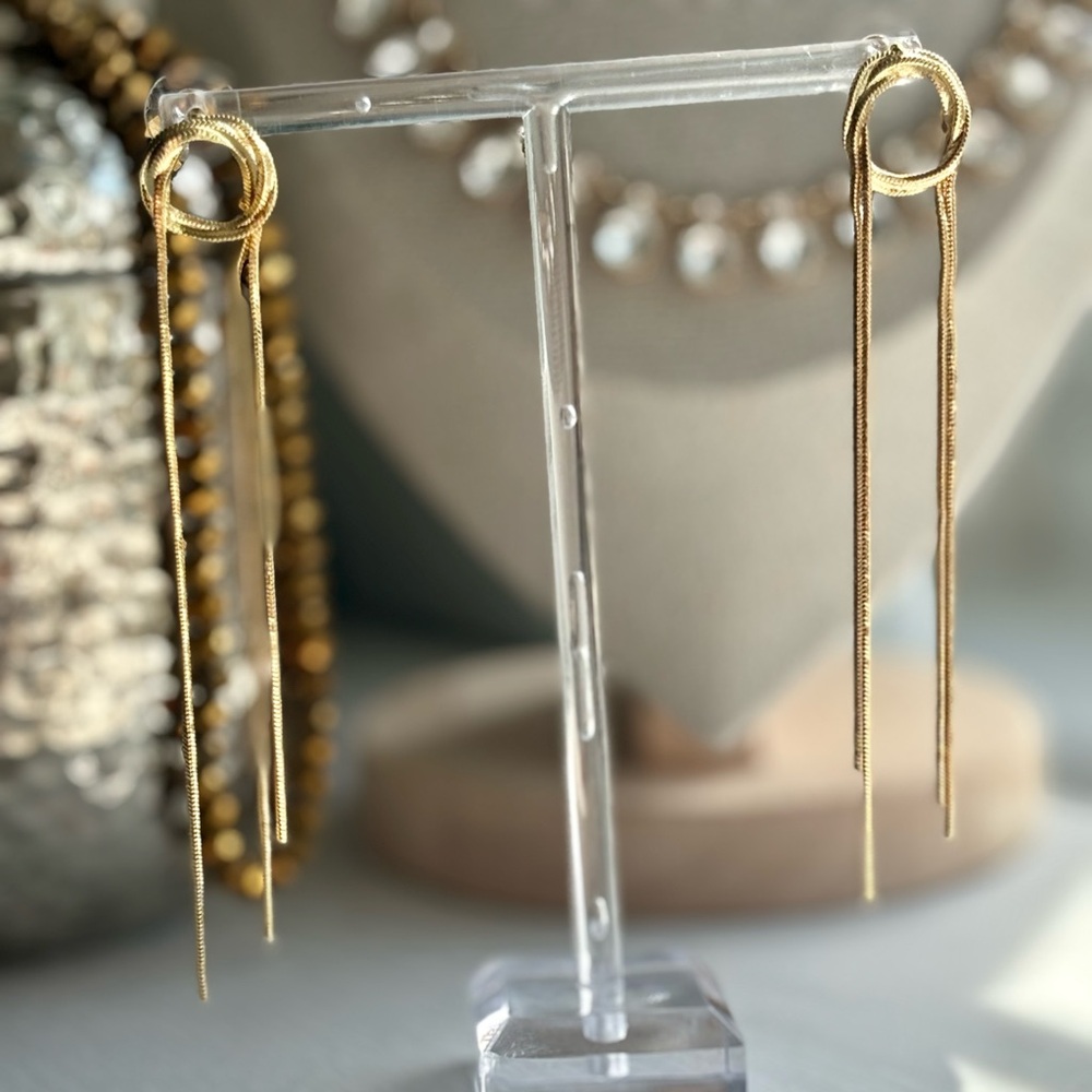 🌟BUY 1 GET 1 FREE🌟 BRAND NEW Minimalist Metal Long Tassel Earrings